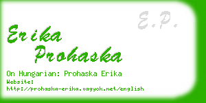 erika prohaska business card